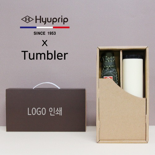 협립 3단 엠보 완전자동우산+벅스로얄 500ml 텀블러세트