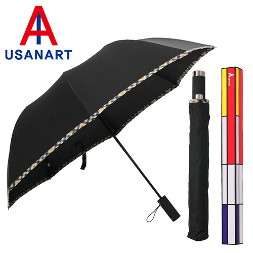 우산아트 2단 체크바이어스 우산