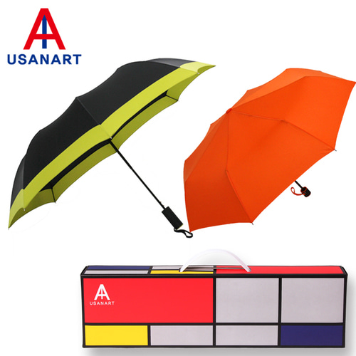 우산아트 2단폰지보다+3단폰지칼라 우산세트